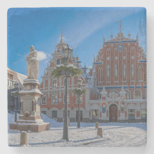 Historic city center in Riga, Latvia Stone Coaster