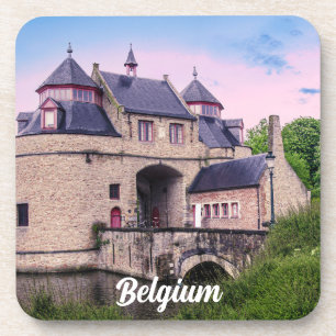 Historic city gate in Bruges Coaster