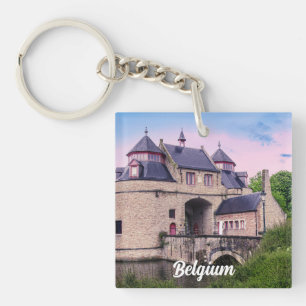 Historic city gate in Bruges Key Ring