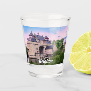 Historic city gate in Bruges Shot Glass