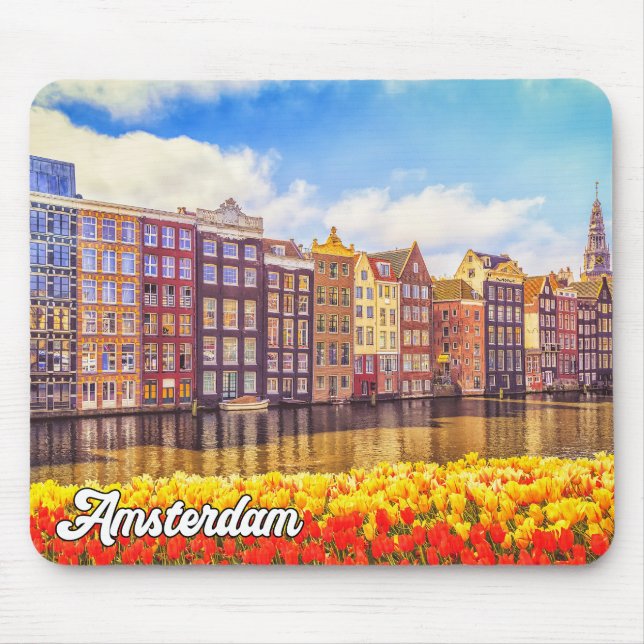 Historic City Of Amsterdam, Netherlands Mouse Pad (Front)