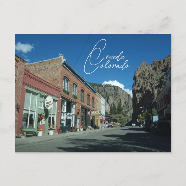 Historic Creede Colorado Travel Postcard (Front)
