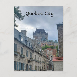 Historic district in Quebec City Holiday Postcard