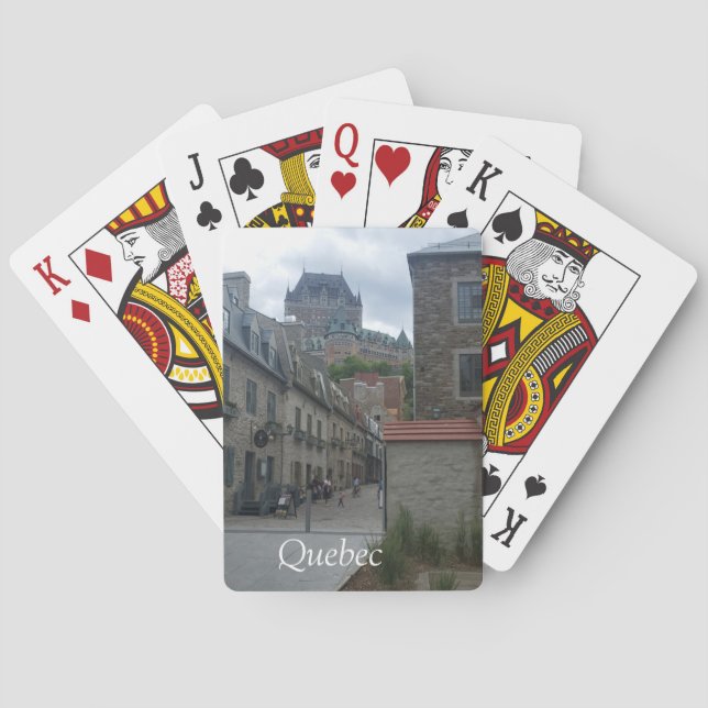Historic district in Quebec City  Playing Cards (Back)