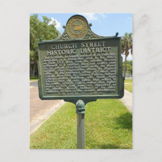 Historic District Marker Dade City Florida Postcard