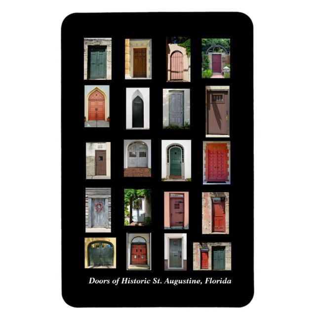 Historic Doors of St. Augustine, Florida Magnet (Vertical)