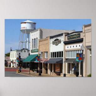 Historic Downtown Henderson, Texas Poster