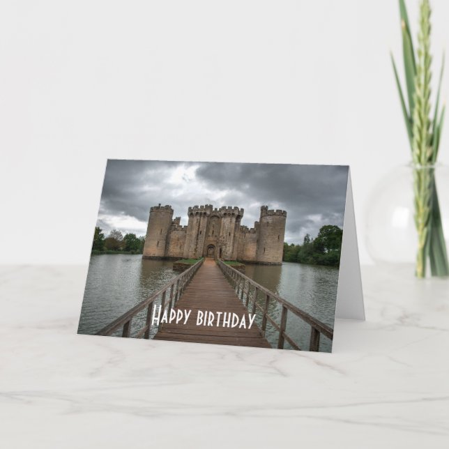 Historic English Castles Bodiam Castle Sussex Card (Front)