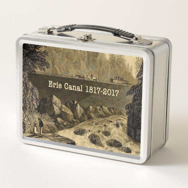 Historic Erie Canal Bicentennial Years Metal Lunch Box (Front)