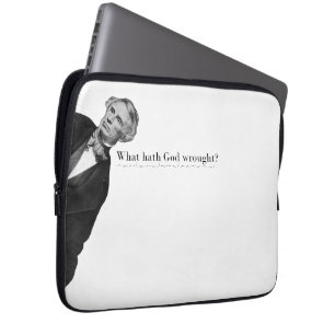 Historic First Message Sent by Telegraph Laptop Sleeve