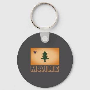 Historic Flag Of Maine 1901 1909 _1 Key Ring