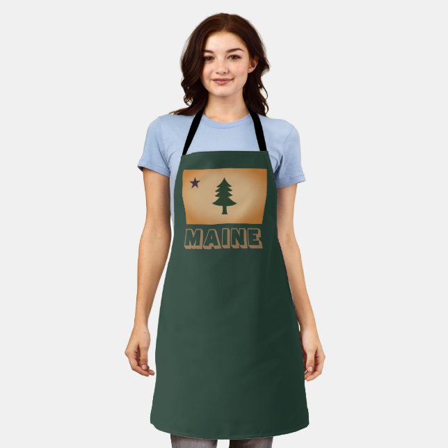 Historic Flag of Maine (1901–1909) Apron (Worn)