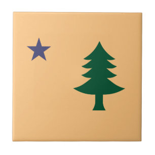 Historic Flag of Maine (1901–1909) Ceramic Tile
