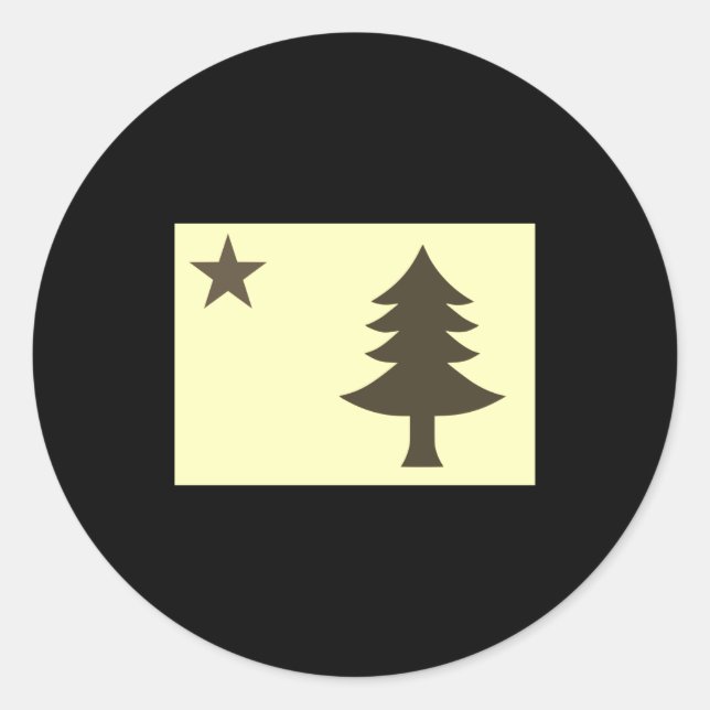 Historic Flag Of Maine 1901 1909  Classic Round Sticker (Front)