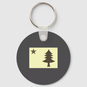 Historic Flag Of Maine 1901 1909 Key Ring
