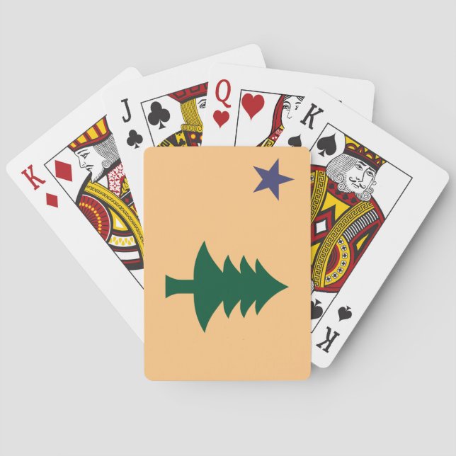 Historic Flag of Maine (1901–1909) Playing Cards (Back)