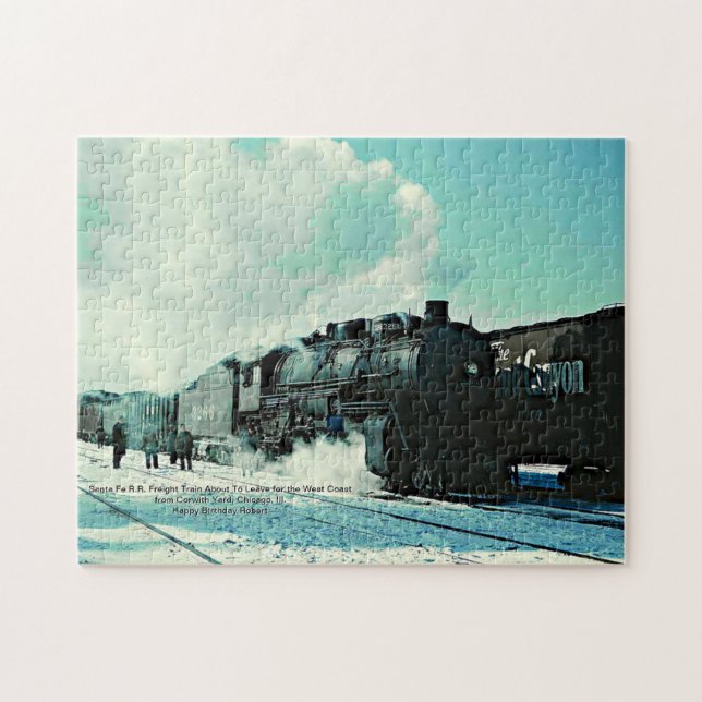 Historic Freight Train Steam Engine Locomotive     Jigsaw Puzzle (Horizontal)