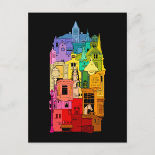 Historic Galena Illinois Rainbow Postcard