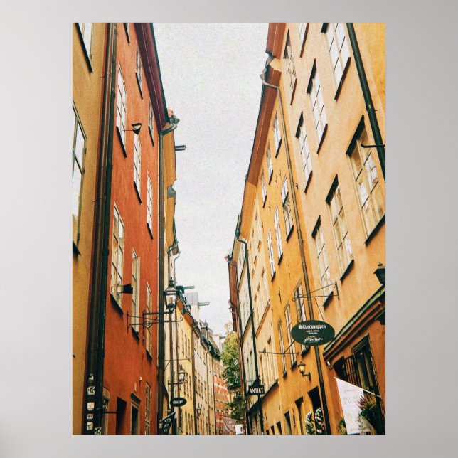 Historic Gamla Stan, Old Town of Stockholm Poster (Front)