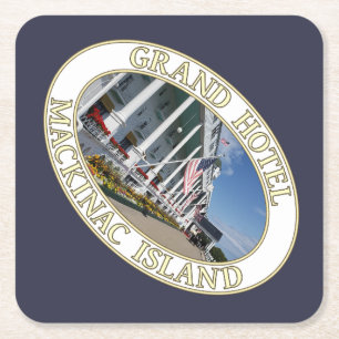Historic Grand Hotel on Mackinac Island, Michigan Square Paper Coaster
