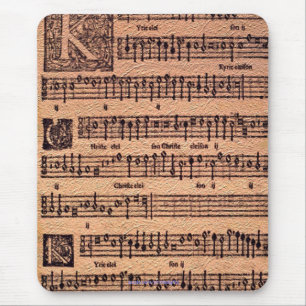 Historic Gregorian Chant Sheet Music Mousemat