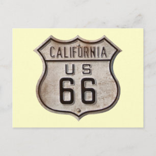 Historic Highway Road Sign Postcard