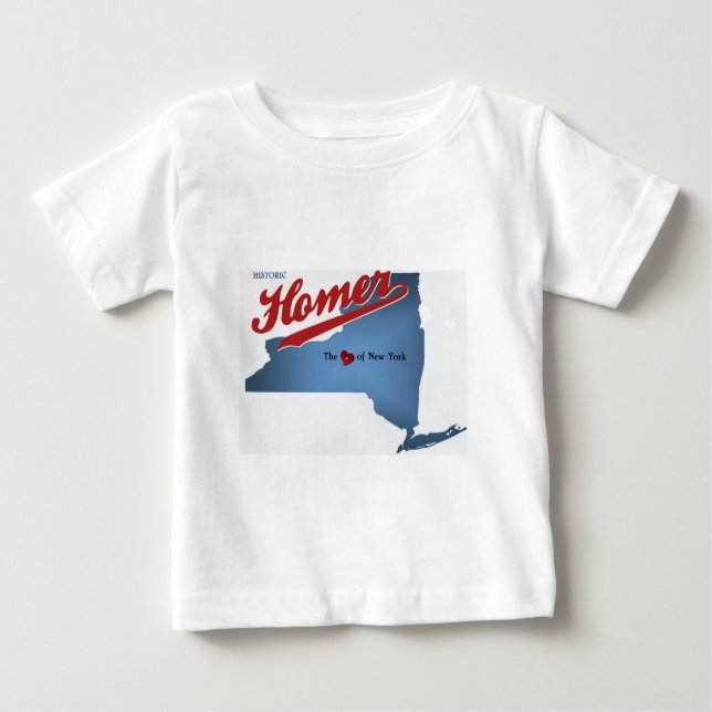 HIstoric Homer: The Heart of NY Baby T-Shirt (Front)
