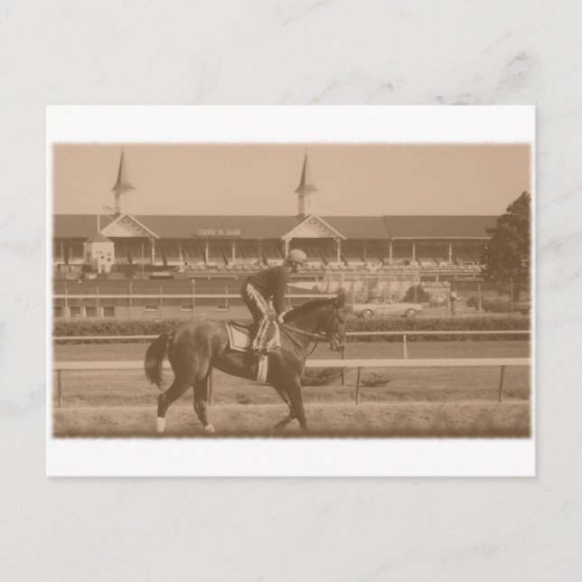 Historic Horse Racing Postcard (Front)