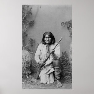 Historic Iconic Native American Indian Geronimo Poster