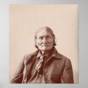 Historic Iconic Native American Indian Geronimo Poster