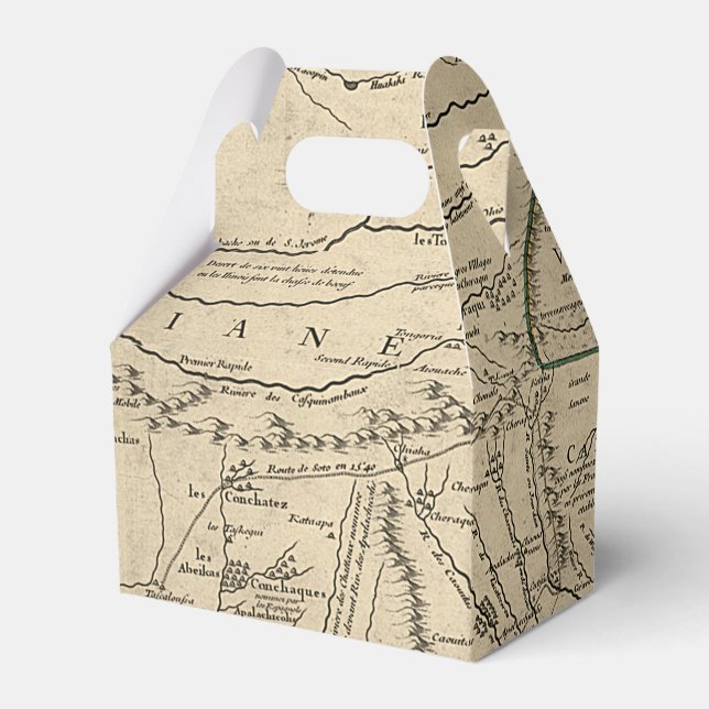 Historic Illinois Map of 1718 Favour Box (Front Side)