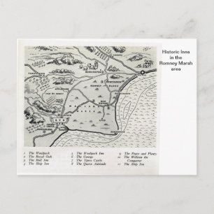 Historic Inns in the Romney Marsh area Postcard
