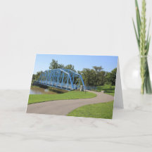 Historic iron bridge motivational blank card