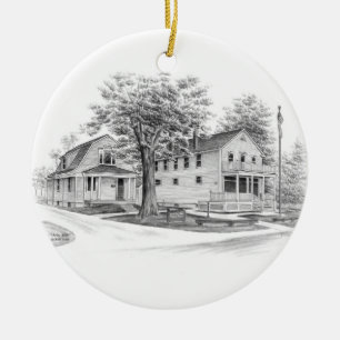 Historic Jaite Mill in Ohio (CVNP) Ceramic Ornament