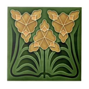 Art Nouveau Reproduction Decorative Ceramic tile 020 