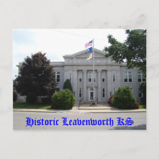Historic Leavenworth KS - City Hall Postcard