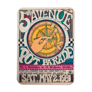 Historic Legalise It Pot Parade Weed Poster Magnet