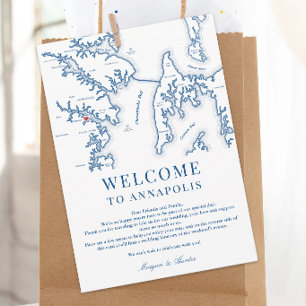 Historic London Town Wedding Weekend Itinerary Thank You Card