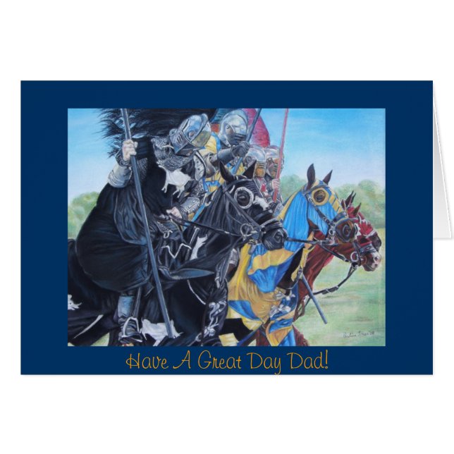 historic mediaeval knights jousting on horses (Front Horizontal)
