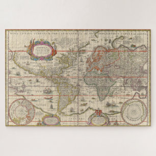 Historic Mediaeval World Map (by Willem Blaeu) Jigsaw Puzzle