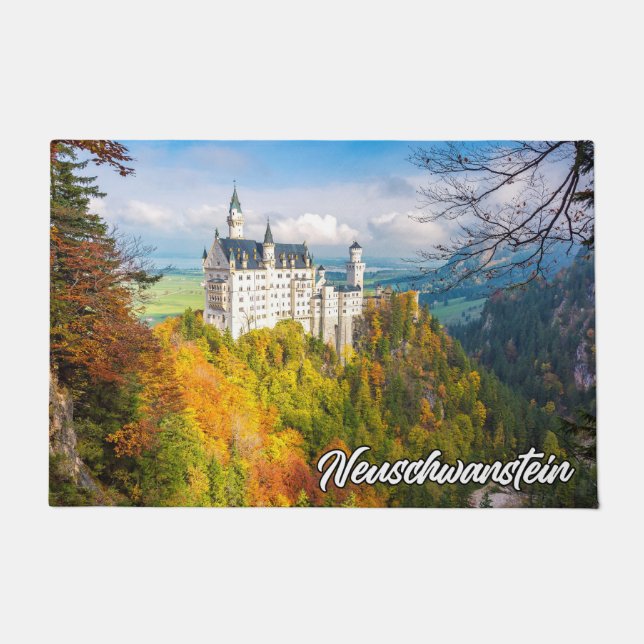 Historic Neuschwanstein Castle, Germany Doormat (Front)