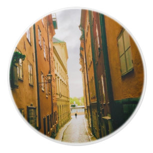 Historic old town, Gamla Stan, Stockholm, Sweden Ceramic Knob