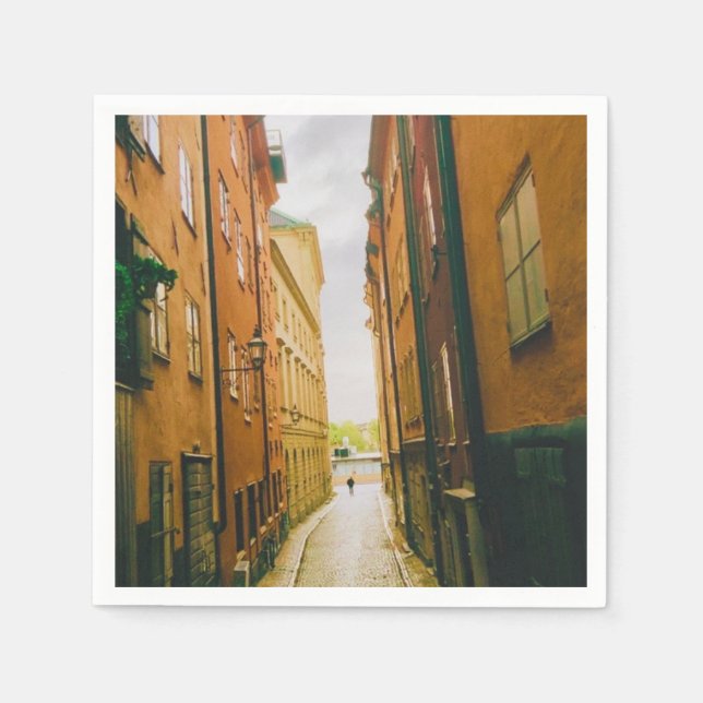 Historic old town, Gamla Stan, Stockholm, Sweden Napkin (Front)