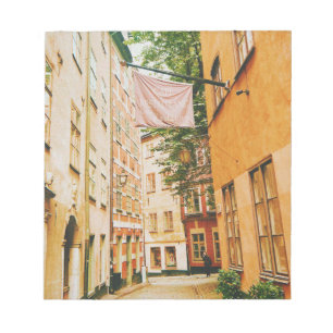 Historic old town, Gamla Stan, Stockholm, Sweden Notepad