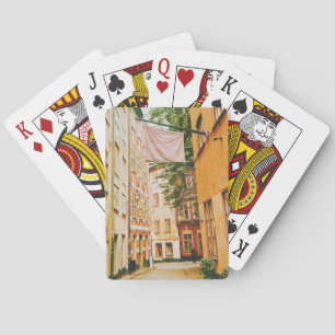 Historic old town, Gamla Stan, Stockholm, Sweden Playing Cards