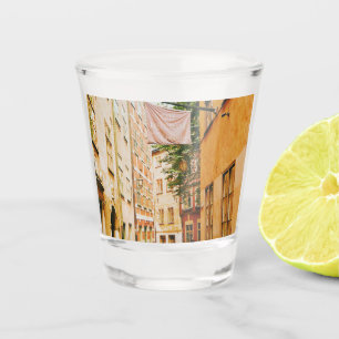 Historic old town, Gamla Stan, Stockholm, Sweden Shot Glass