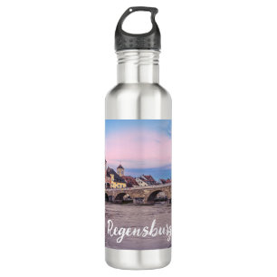 Historic old town in Regensburg, Germany 710 Ml Water Bottle