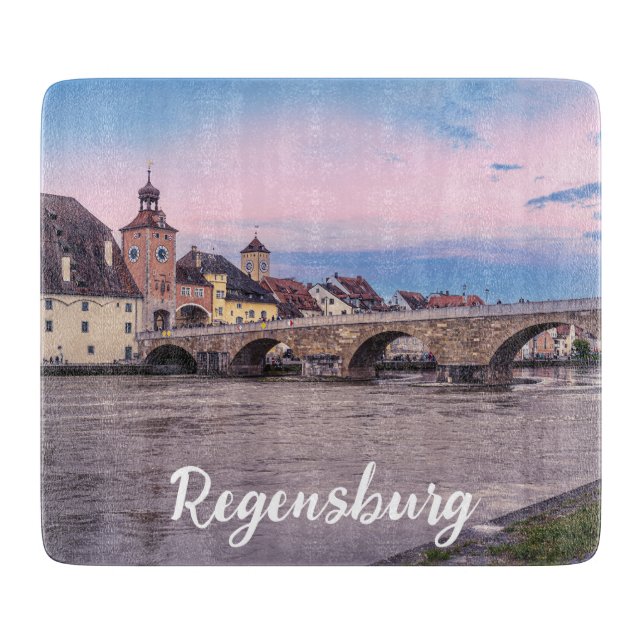 Historic old town in Regensburg, Germany Cutting Board (Front)