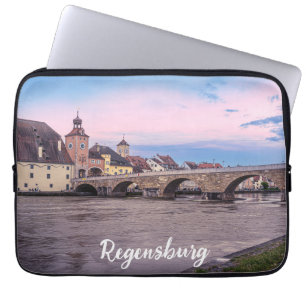 Historic old town in Regensburg, Germany Laptop Sleeve