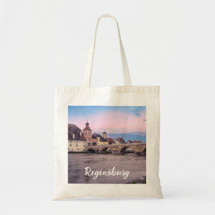 Historic old town in Regensburg, Germany Tote Bag